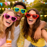 Big Size Heart Shape Party Goggles for Kids & Adults (Random Color) - Image 9