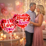 I Love You Heart Foil Balloons Set | Hugs & Kisses - Image 2