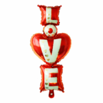 LOVE Letter Foil Balloon Set | Red Heart Love Balloons for Valentine, Anniversary, Proposal & Romantic Decoration