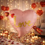 Heart Shape Love Foil Balloon with Arrow | Romantic Foil Decoration Balloon 62 x 72 cm | Valentine’s Day, Anniversary, Proposal & Wedding Party Décor | Air or Helium Fill - Image 3