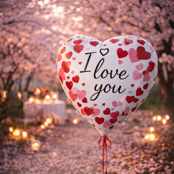 18 Inch Happy Valentine’s Day Heart Shape Foil Balloon Air or Helium Fill - Image 2