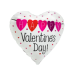18 Inch Happy Valentine’s Day Heart Shape Foil Balloon | Air or Helium Fill - Image 4