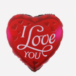 18 Inch I Love You Heart Shape Foil Balloon | Romantic Love Foil Decoration Balloon for Valentine’s Day, Anniversary, Proposal & Wedding Party | Air or Helium Fill