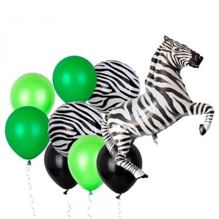 Safari Zebra Balloon - Set of 8
