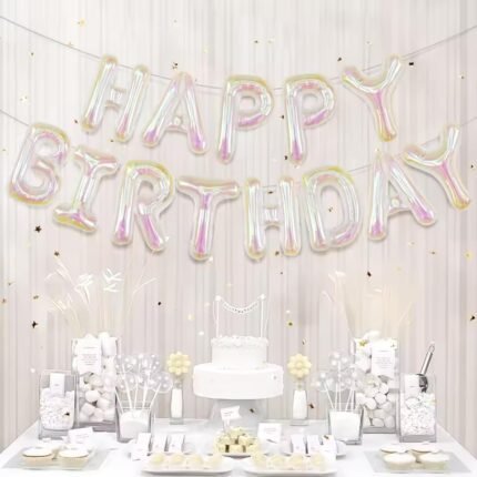 Happy Birthday Letter Foil Balloon - Holographic