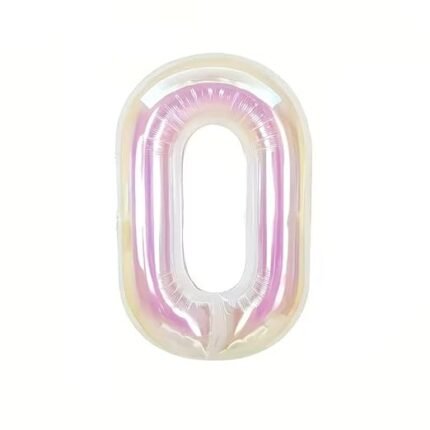40 Inch Iridescent Number "0" Foil Balloon