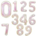 40 Inch Iridescent Number "0" Foil Balloon - Image 2