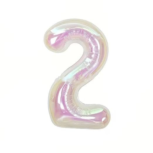 16 40 Inch Iridescent Number "2" Foil Balloon - Image 1