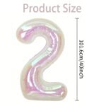 40 Inch Iridescent Number "2" Foil Balloon - Image 2