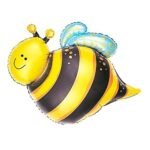 Bee Birthday Balloon Bouquet – Yellow & Black Party Decoration - Image 2
