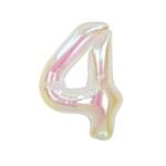 40 Inch Iridescent Number "4" Foil Balloon