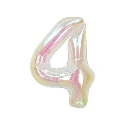 40 Inch Iridescent Number "4" Foil Balloon