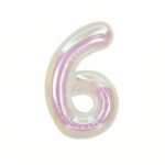 40 Inch Iridescent Number "6" Foil Balloon