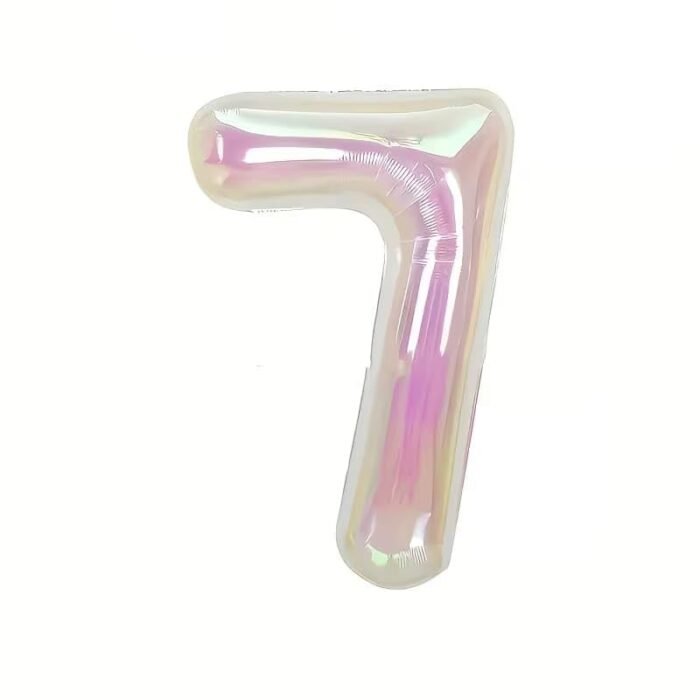 40 Inch Iridescent Number "7" Foil Balloon - Image 1