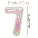40 Inch Iridescent Number "7" Foil Balloon - Image 2