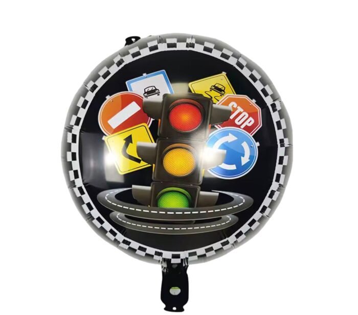 Traffic Light Balloons with Racing Theme - set of 5 - Image 3