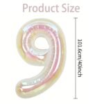 40 Inch Iridescent Number "9" Foil Balloon - Image 2