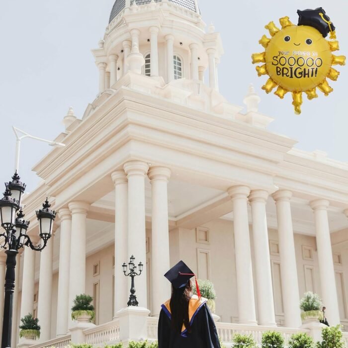 Graduation Sun Balloon – “Your Future Is So Bright” Gold, 67x77 - Image 3