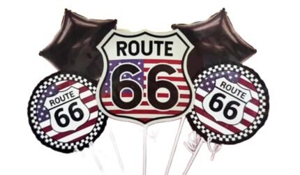 Route 66 Theme Party Balloons - set of 5