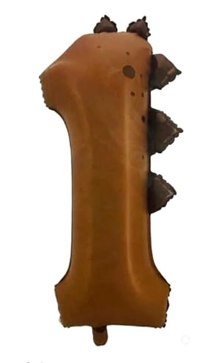 36inch Brown Forest theme Dinosaur Number 1 Foil Balloon
