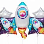 Space Rocket Foil Balloon Set Of 5