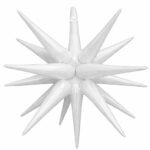 22inch White 14 Point Star Foil Balloon
