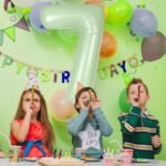 Green Number 7 Foil Balloon – Helium Party Decoration 32inches - Image 4