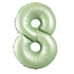 Green Number 8 Foil Balloon – Helium Party Decoration 32inches