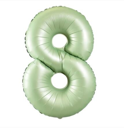 Green Number 8 Foil Balloon – Helium Party Decoration 32inches