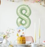 Green Number 8 Foil Balloon – Helium Party Decoration 32inches - Image 2