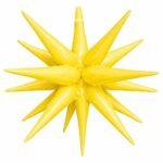 22inch Pastel Yellow 14 Point Star Foil Balloon