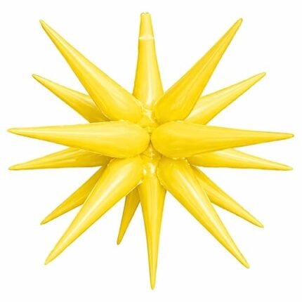 22inch Pastel Yellow 14 Point Star Foil Balloon