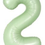 Green Number 2 Foil Balloon – Helium Party Decoration 32inches
