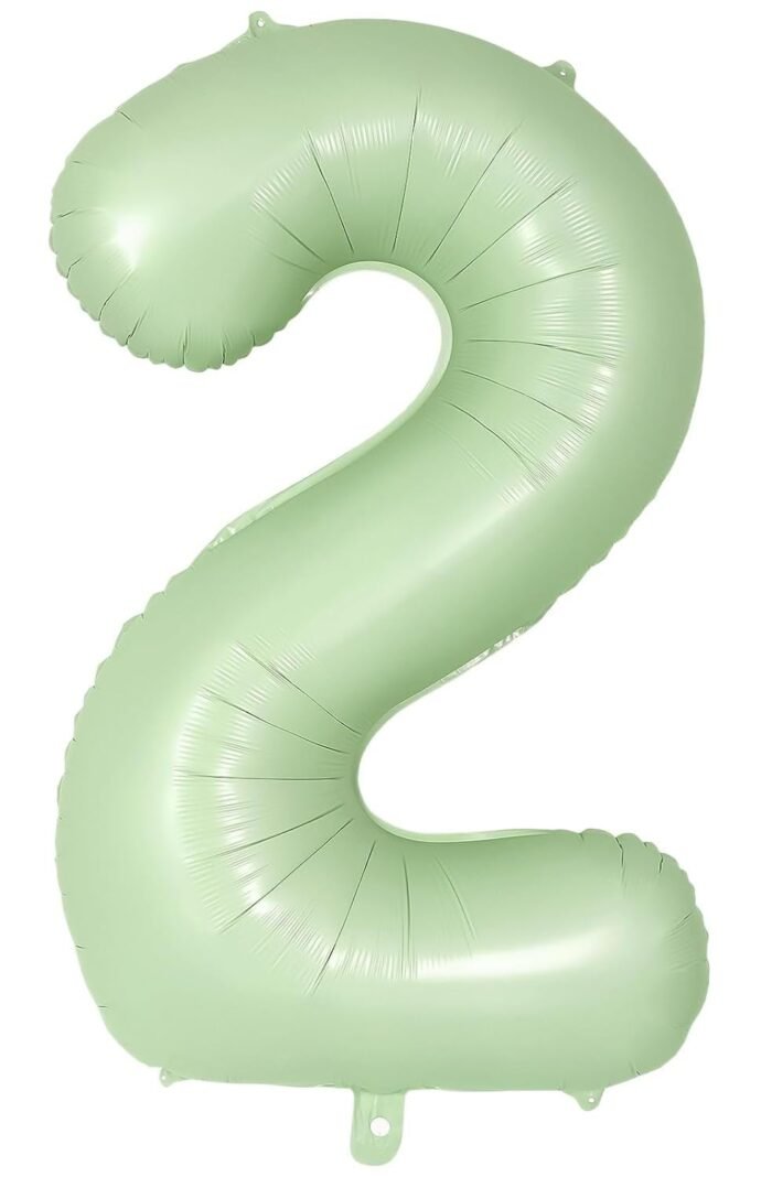 111 Green Number 2 Foil Balloon – Helium Party Decoration 32inches - Image 1