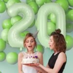 Green Number 2 Foil Balloon – Helium Party Decoration 32inches - Image 2