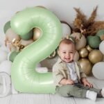 Green Number 2 Foil Balloon – Helium Party Decoration 32inches - Image 4