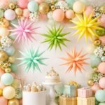 22inch Pastel Yellow 14 Point Star Foil Balloon - Image 2