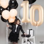 32 Inch Number 0 Foil Balloon - Caramel Light Pastel Color - Image 4