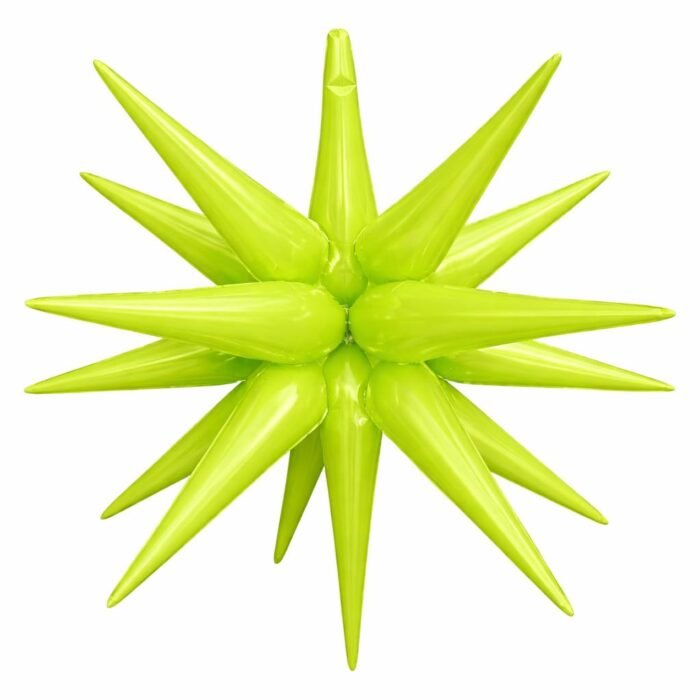 22inch Lime Green 14 Point Star Foil Balloon - Image 1