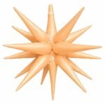 22inch Pastel Orange 14 Point Star Foil Balloon