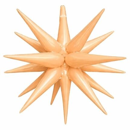 22inch Pastel Orange 14 Point Star Foil Balloon