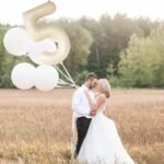 32 Inch Number 5 Foil Balloon - Caramel Light Pastel Color - Image 5