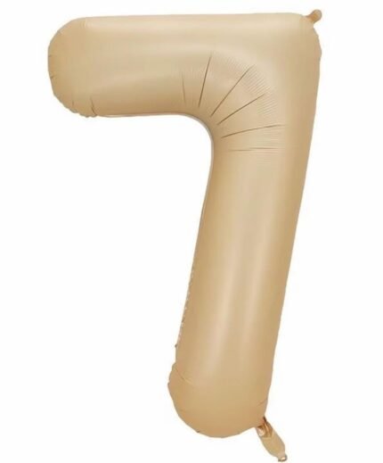 32 Inch Number 0 Foil Balloon - Caramel Light Pastel Color