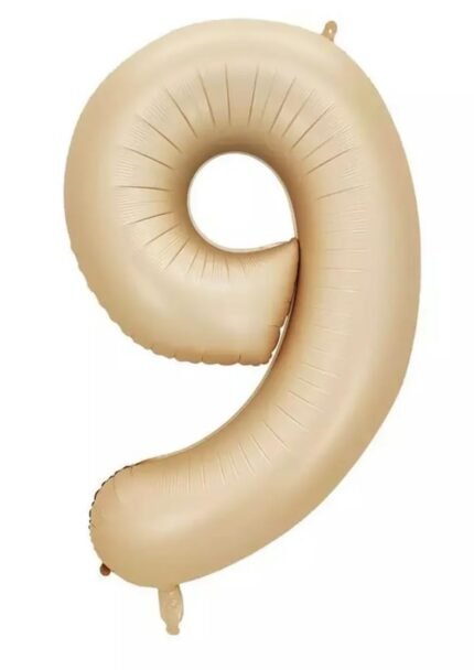 32 Inch Number 0 Foil Balloon - Caramel Light Pastel Color