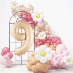 32 Inch Number 0 Foil Balloon - Caramel Light Pastel Color - Image 2