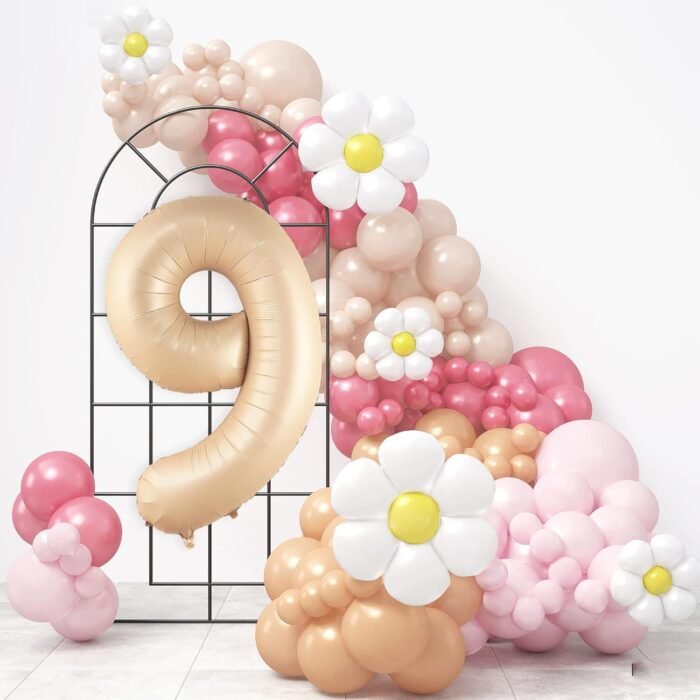 32 Inch Number 0 Foil Balloon - Caramel Light Pastel Color - Image 2