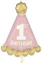 Pink 1st Birthday Balloon Set – 5PCS Baby Girl - Image 4