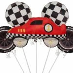 Racing Car Foil Balloon Set Of 5