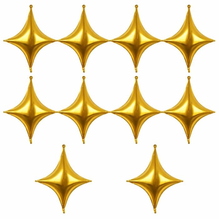 Gold Star Foil Balloon - 9 inch (10Pcs) - Image 2