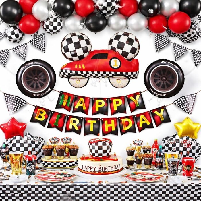 Racing Car Foil Balloon Set Of 5 - Image 3